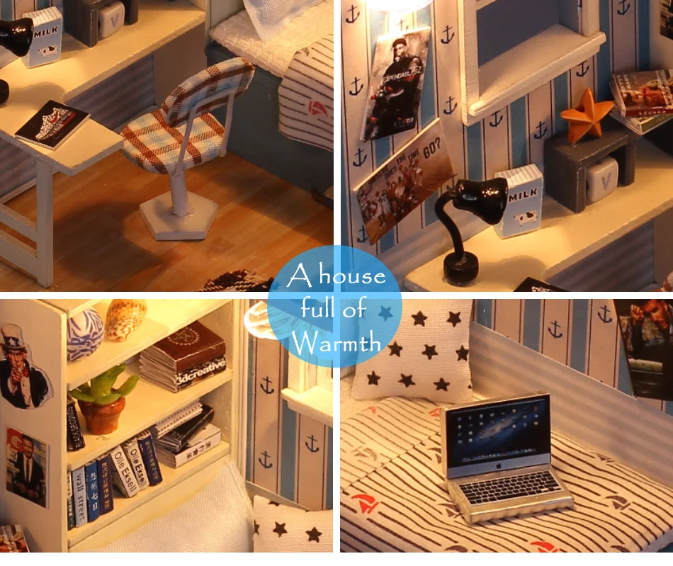 Современная Простота DIY миниатюрный деревянный дом Барта Miniaturas с сборкой мебели кукольный домик игрушки для детей Подарки
