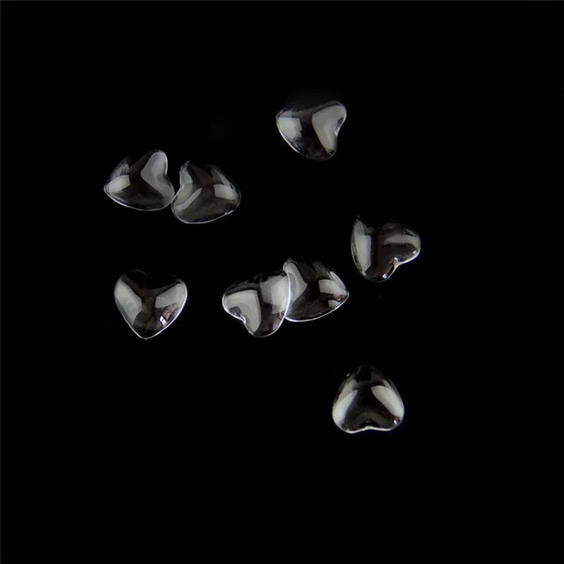 Сердце 100 шт. 12 мм плоская задняя прозрачная фотография Аксессуары Бесплатная