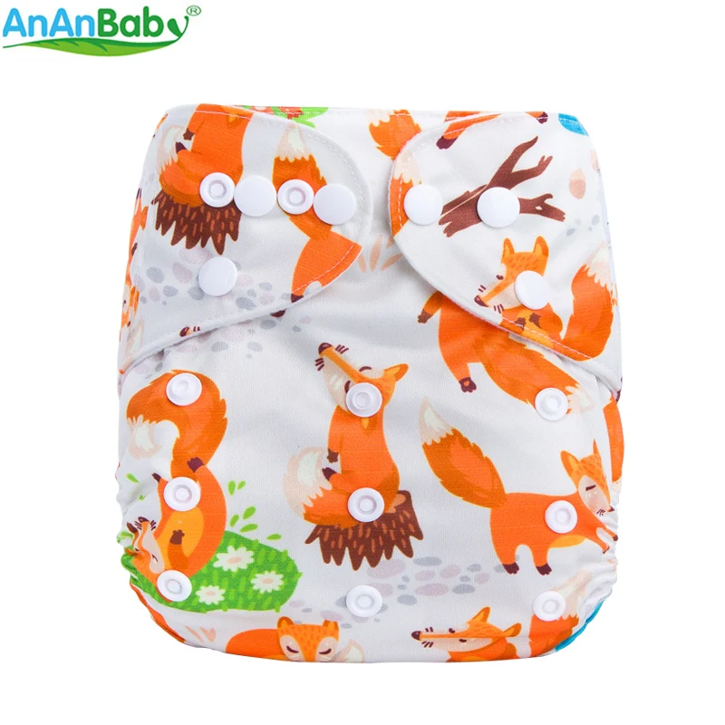 

Ananbaby 2018 New Design Colorful Prints Cloth Diaper Pocket Cover Reusable Nappies Machine Washable F-Series