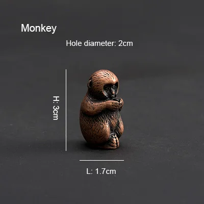 Monkey B PINNY Металл Китайский Зодиак благовония держатель Мини 12 животных палка сплав благовония база украшения дома аксессуары Металлические ремесла - Цвет: Monkey B