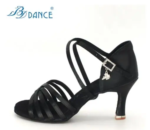 BLACK HEEL 75MM216 Туфли для латинских танцев; женские туфли для взрослых с высоким качеством; BD танцевальные туфли с мягкой подошвой; национальный стандарт; экспорт; латинские бальные туфли; 216 - Цвет: BLACK HEEL 75MM216