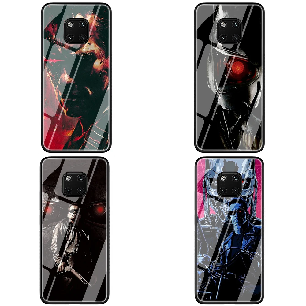 Чехол из закаленного стекла Terminator для телефона Huawei P10 P20 P30 Y6 Y9 Honor 8X 7A pro 9 10 Lite Mate 20 Pro