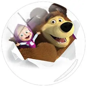 MS74 JWEIJIAO мультфильм аниме Litte девушка и животное большой коричневый Медведь DIY стекло кабошон узор купол демонстрационная плоская задняя часть ювелирных изделий - Цвет: MS74