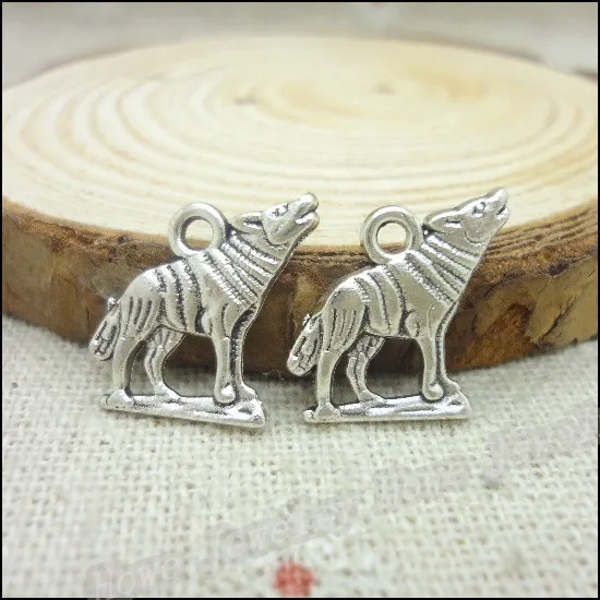 40 шт. винтажная Подвеска из цинкового сплава с волком и ладоней DIY браслет