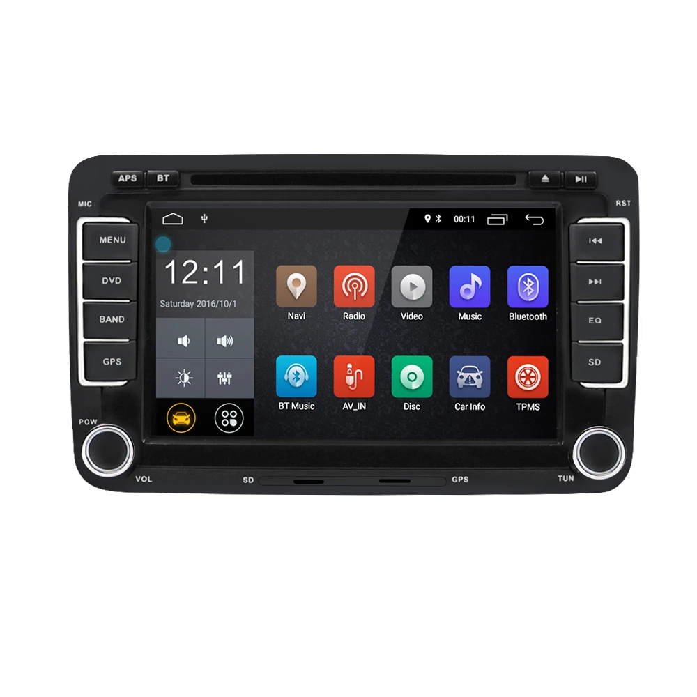 AMPrime автомобильный мультимедийный плеер Android " gps Авторадио 2 Din USB для Volkswagen/VW/Passat/POLO/GOLF/Skoda/Seat/Leon радио Wifi