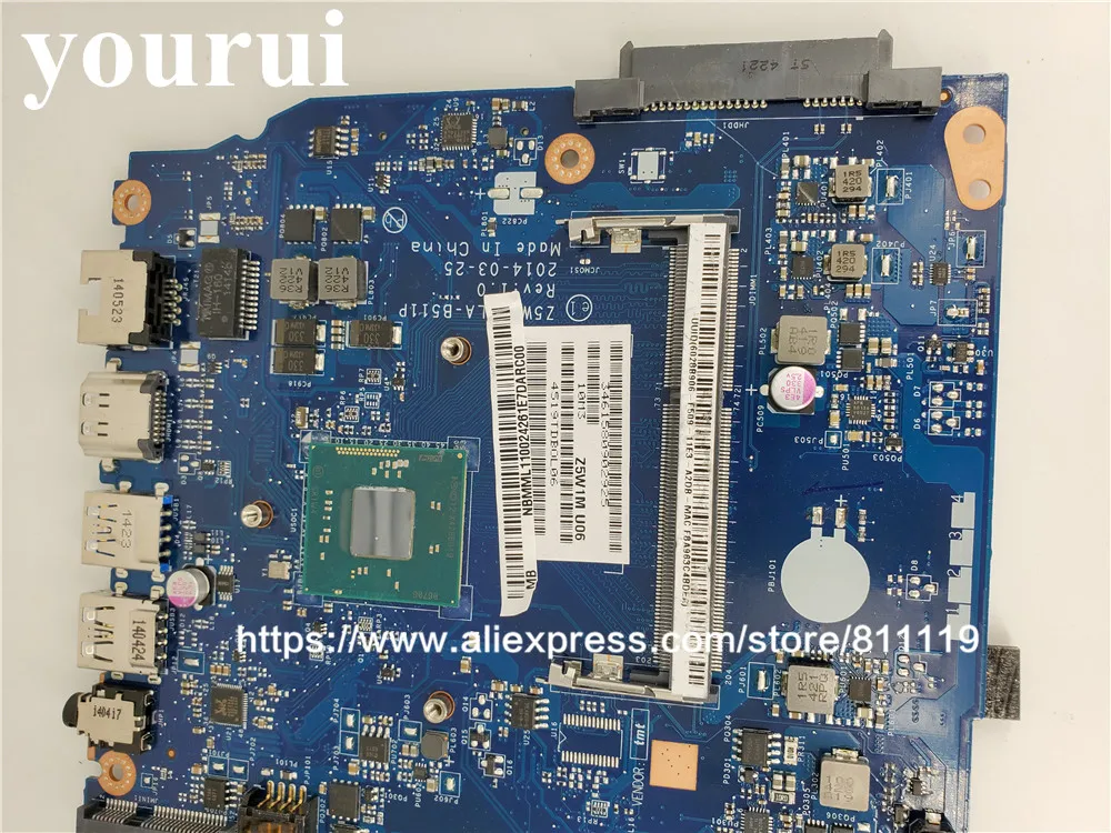 Материнская плата для ноутбука ACER ES1 511 NBMML11002 Z5W1M LA B511P с Процессор DDR3 работает