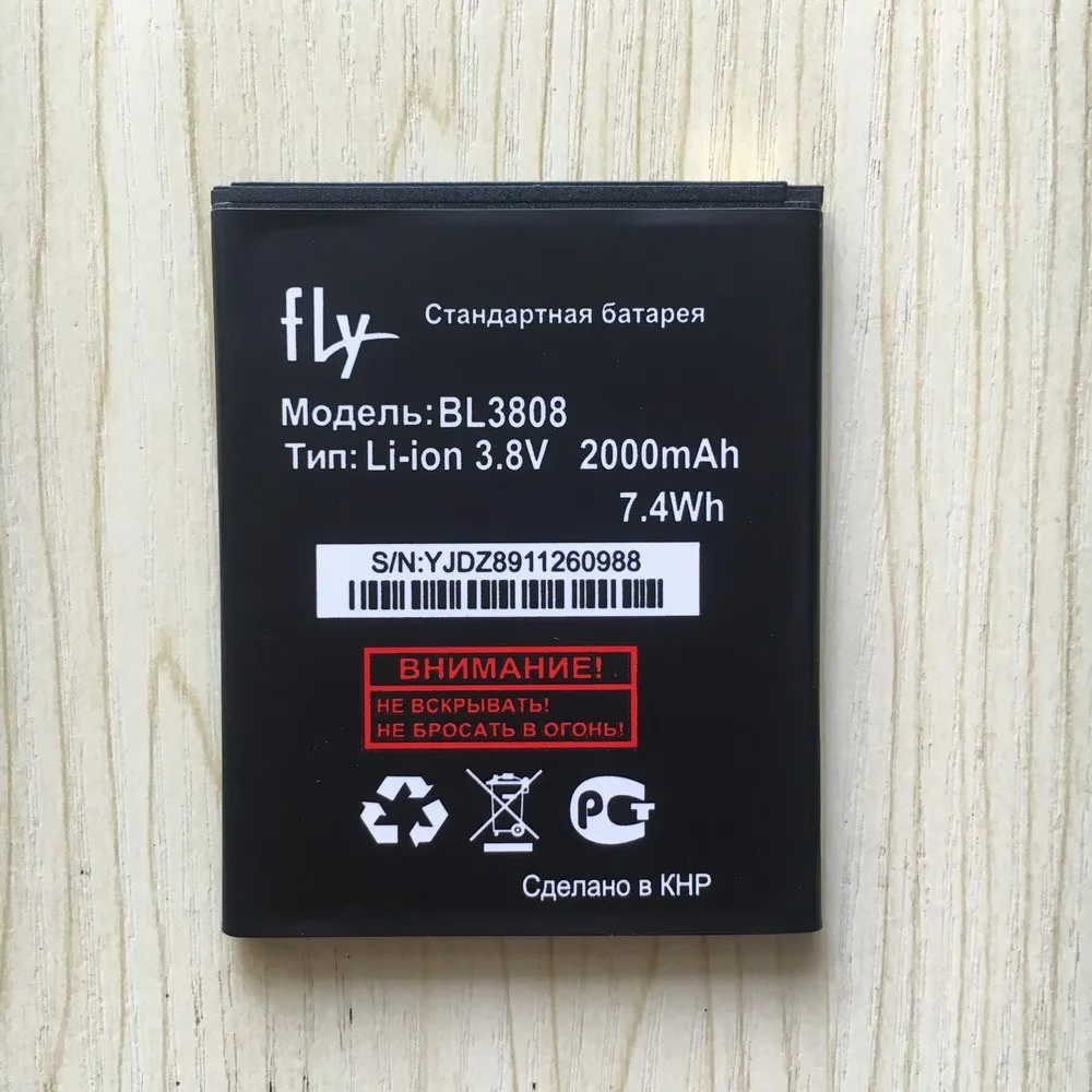 Аккумулятор 2000 мАч для Fly IQ456 BL3808 мобильный телефон аккумуляторы + трек-код |