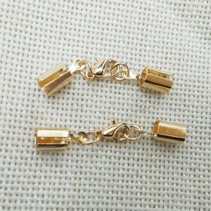 Ожерелье Фурнитура кожаный шнур веревки обжимные концевые наконечники с