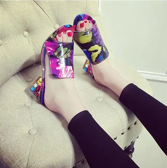 Женская обувь 2018 пикантная женские босоножки на высоком каблуке из