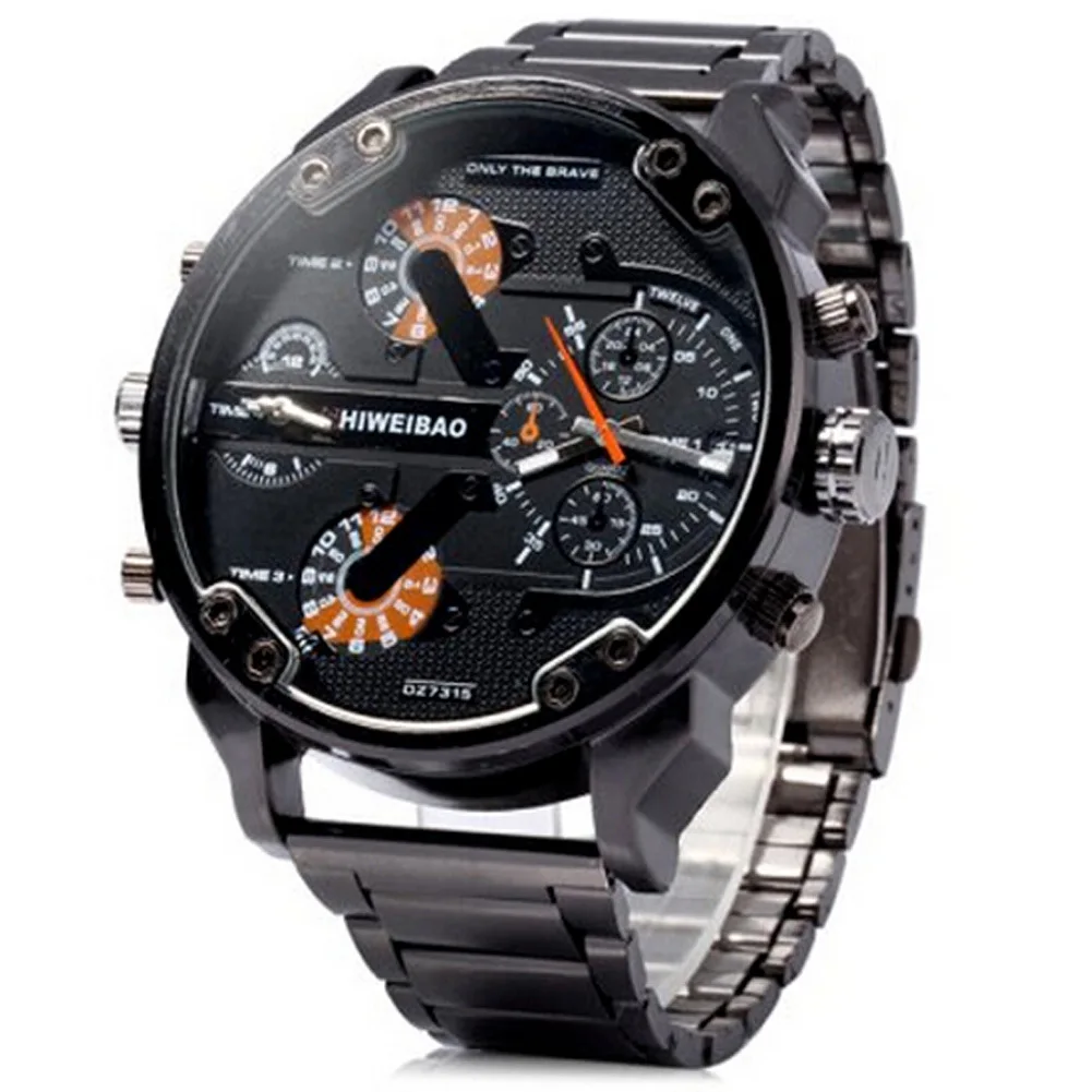 Модные Повседневные роскошные мужские наручные часы с большим циферблатом