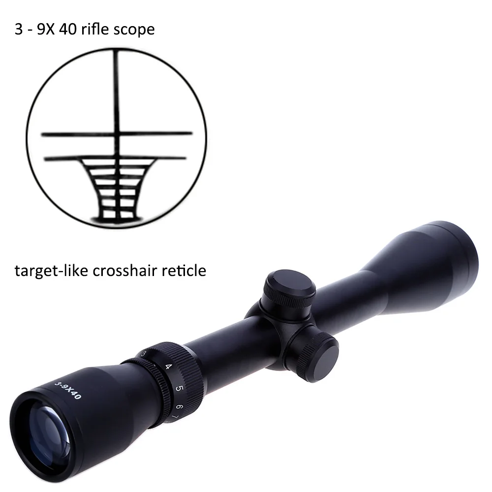 Tactical 3-9x40mm Hunting Scopes Riflescope Optics Crosshair Reticle With Gradienter Sight Scope 20mm 11mm Rails | Спорт и