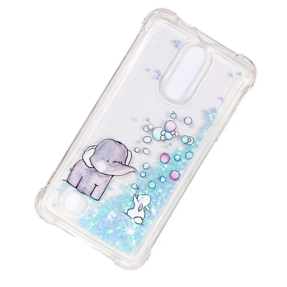Lovely TPU Case For LG K4 2017 K8 2018 EU Phone Version Cute Patterned Dynamic Quicksand Mobile Cover | Мобильные телефоны и