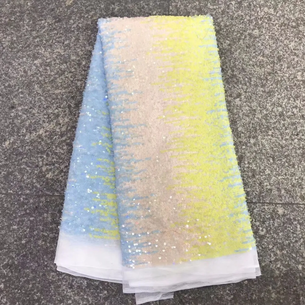 2018 Радужные Блестки швейцарская вуаль кружево для свадьбы африканская кружевная