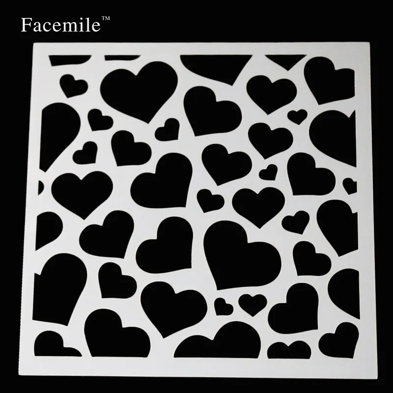 Facemile 13*13 см сердце любовь Форма Дизайн узор Трафареты Сахара Сито tubesheet печенье Резка плесень 53079