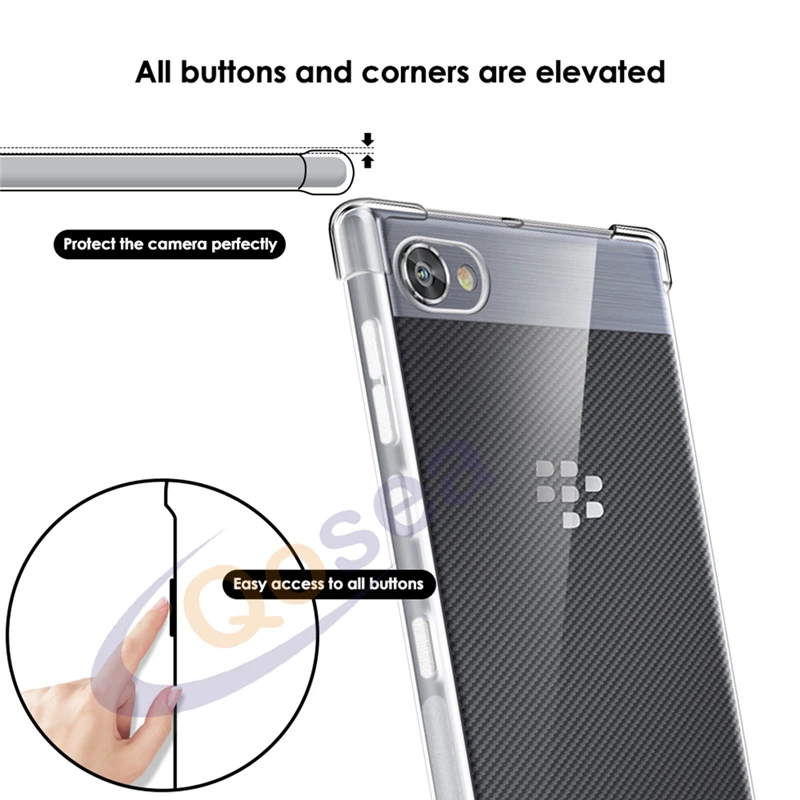 Qosea для Blackberry Motion чехол прозрачный тонкий мягкий силиконовый ТПУ кожа подушка