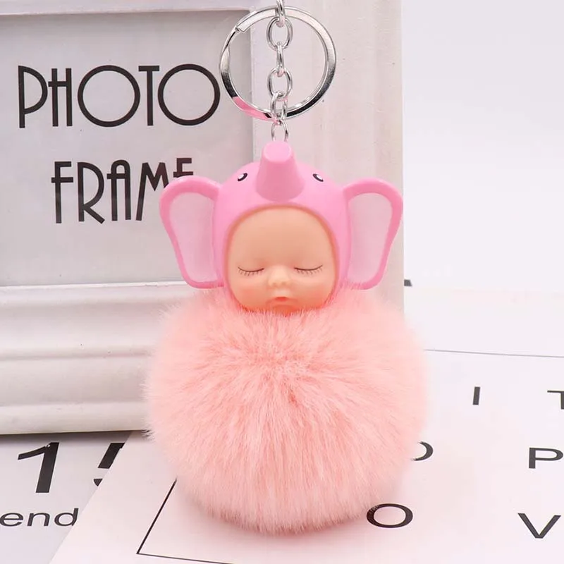 Брелок с помпоном брелок шариком из искусственного меха для сна ребенка куклы