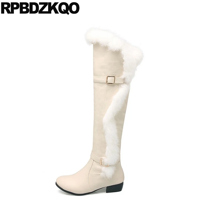 Широкий теленок больших размеров низком каблуке лифт длинный Водонепроницаемые