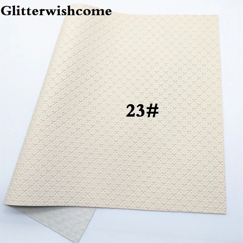 23 Glitterwishcome 21X29 см A4 размер винил для луков тисненый крест кожа ткань винил для луков, GM016A - Цвет: 23
