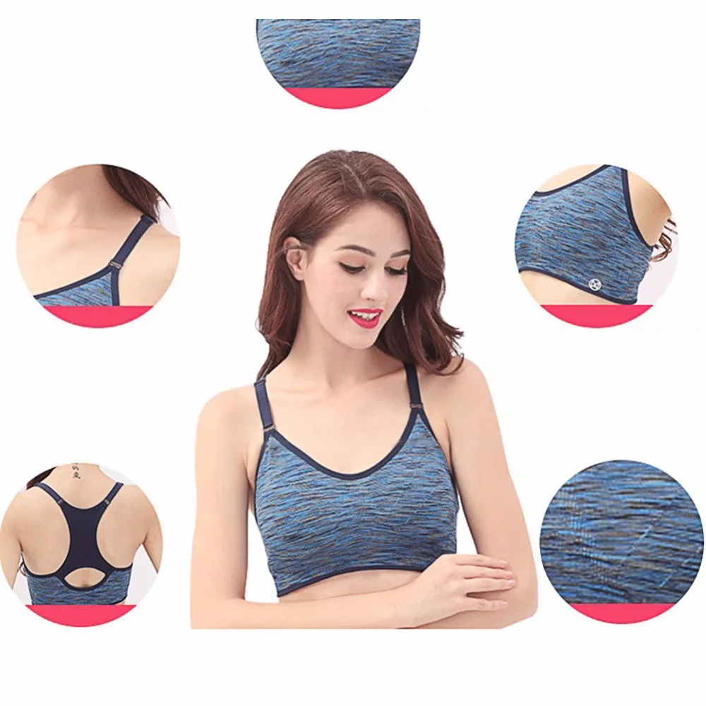 Женский Быстросохнущий Спортивный бюстгальтер Mounchain регулируемый без косточек с