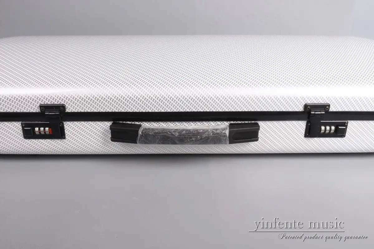 Yinfente двойной чехол для скрипки 4/4 полный размер чистого углеродного волокна чехол для скрипки регулируемый размер 2,6 кг