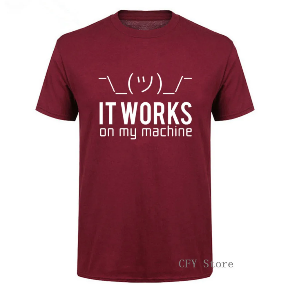 2019 стильная футболка It works на моей машинке разноцветная Мужская 100 хлопок | одежда