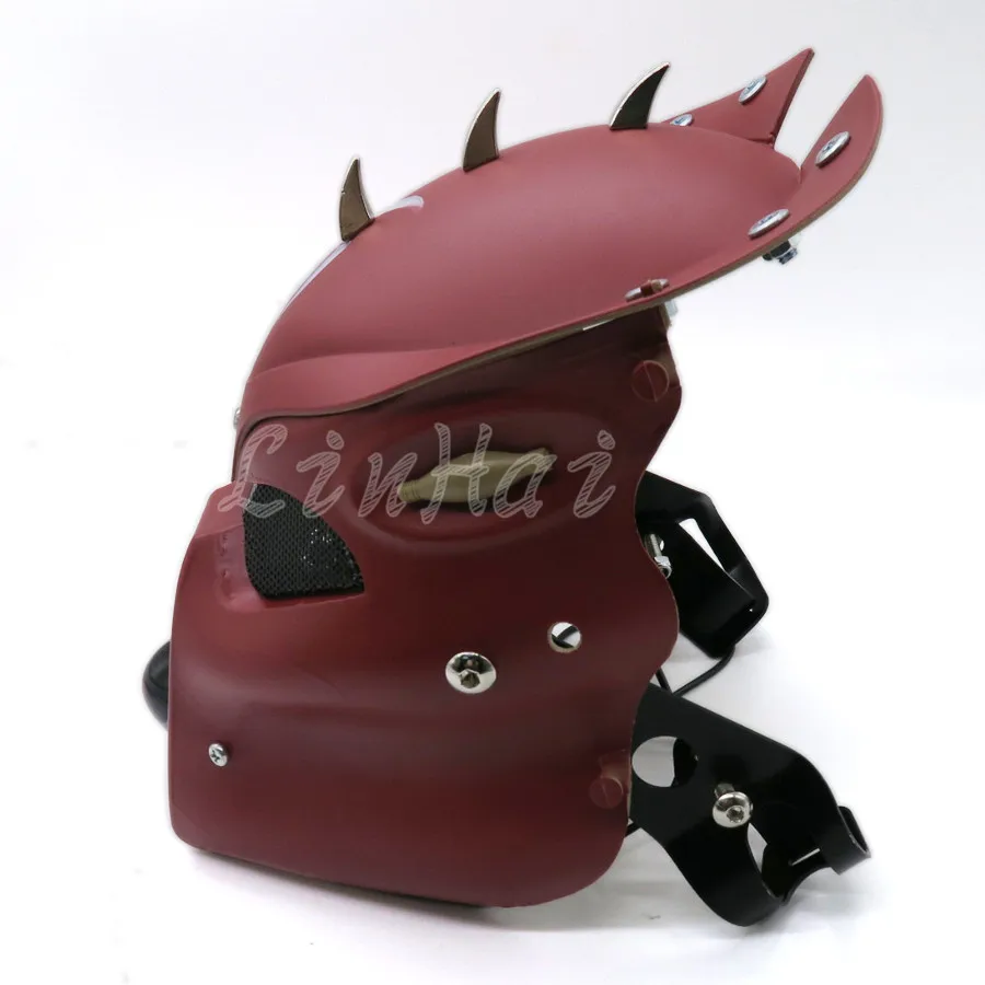 Мотоциклетные красные светодиодные фары с черепом и кронштейном для Harley Honda Yamaha