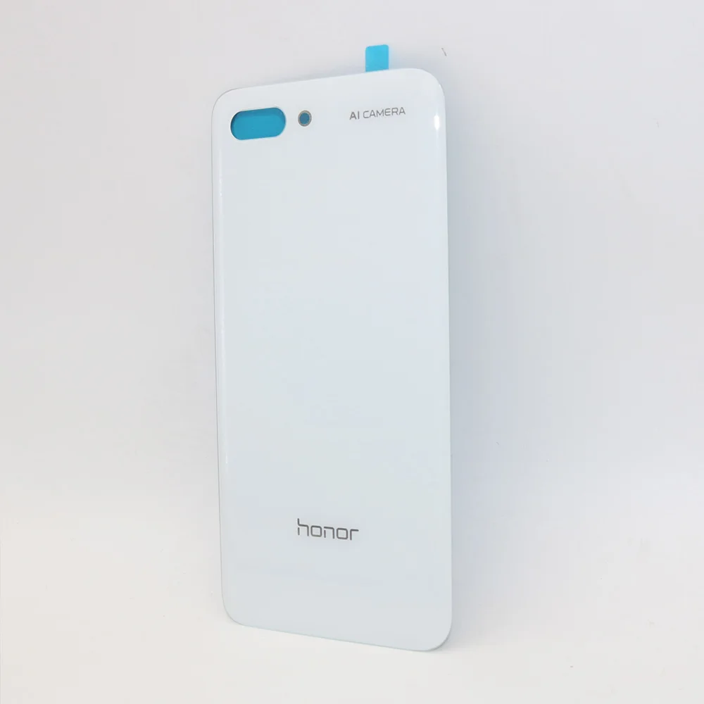 Модная задняя крышка корпуса для huawei honor 10, стеклянная крышка для батареи, задняя крышка для honor 10, клейкая наклейка - Цвет: Белый