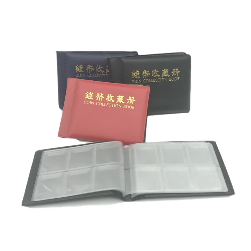 60 слотов отверстия Монеты Альбом держатель для монет Карманный альбом Деньги