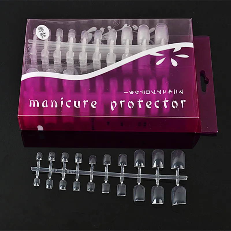 500 наконечники пластиковые поддельные ноготь пальца ноги таблетки естественного