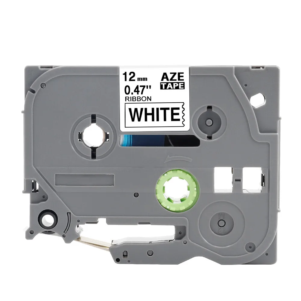 Black on White Совместимость с Brother P-touch 12 мм атласная лента этикеток лента TZe-R231 tzero34 для Brother принтер этикеток P сенсорный принтер этикеток - Цвет: Black on White