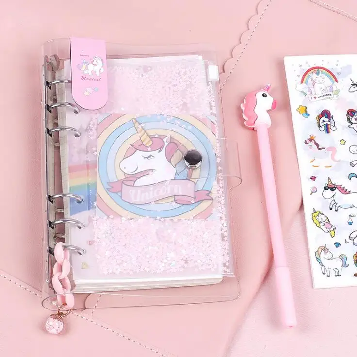 Kawaii вкладыш А6 Единорог спираль альбом для рисования записная книжка журнал дневник план-сделать это чистая бумага канцелярские принадлежности Дети подарок на день рождения