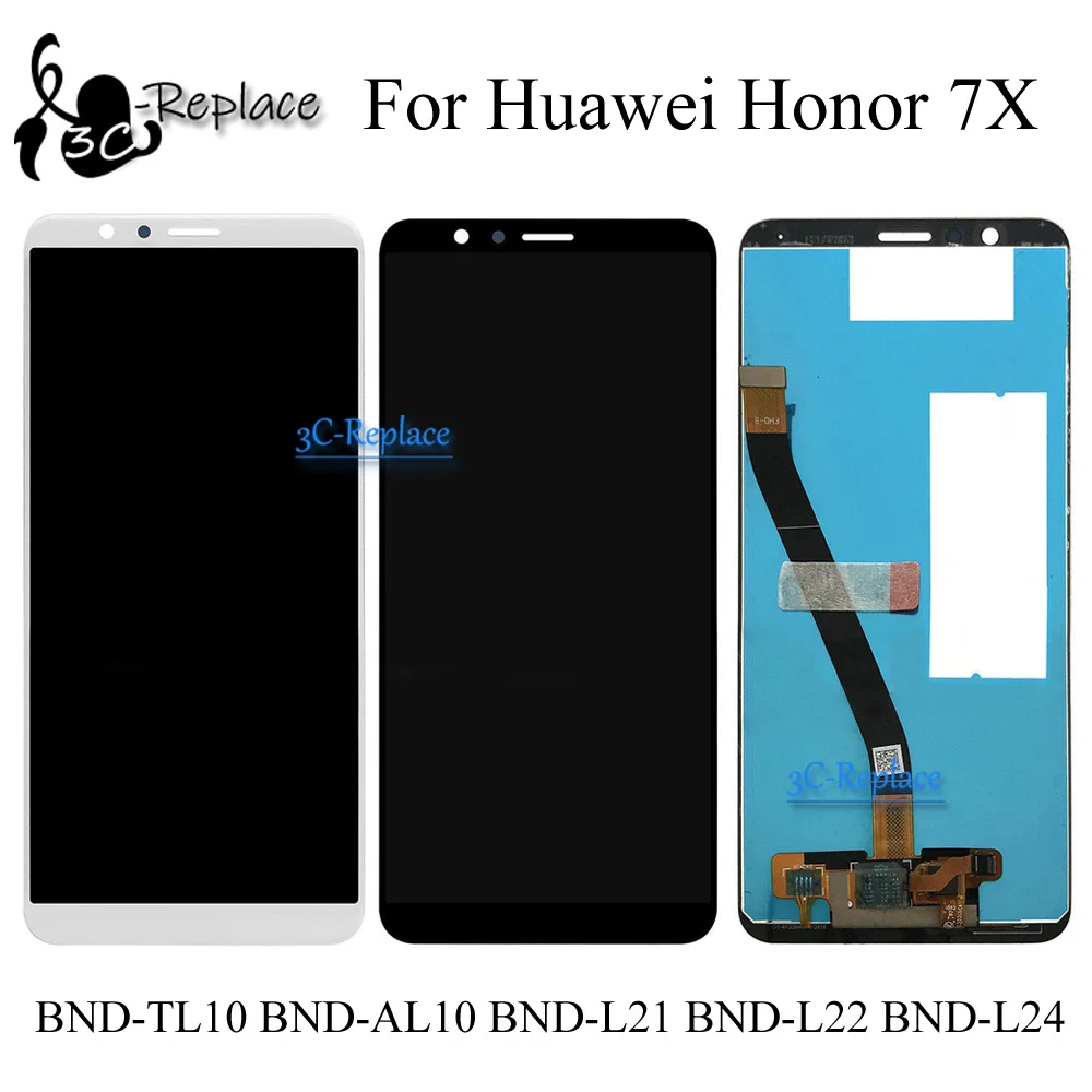 100% тестирование белый/черный/золотой/синий для Huawei Honor 7X BND-TL10 BND-AL10 BND-L21 ЖК-дисплей