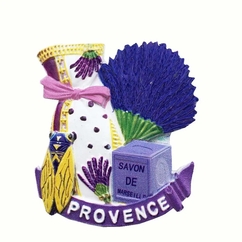 

BABELEMI Hot Sale French Provence Lavender Flower 3D Fridge Magnets Tourism Souvenirs Refrigerator Magnetic Stickers
