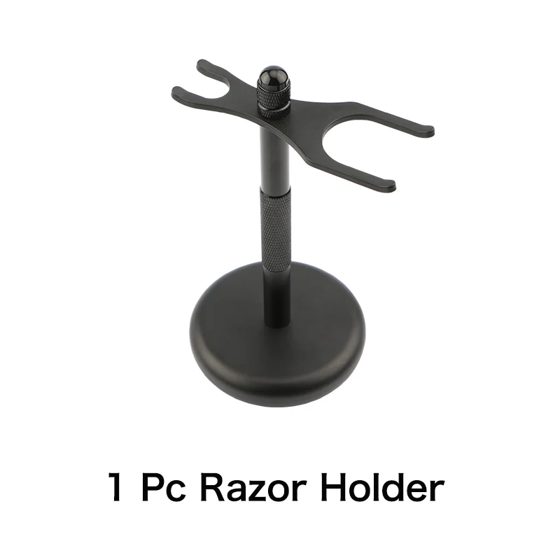 1 piece Holder Haard Высокое качество Черный цинковый сплав Подставка для бритвы и подставка для щетки для бритья лучшая подставка для щетки для бритья - Цвет: 1 piece Holder