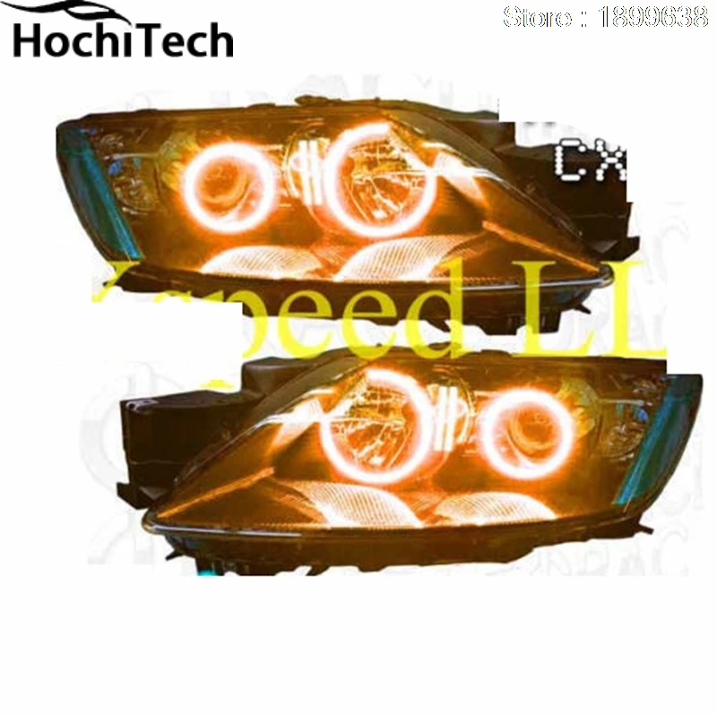 Для Mazda CX-7 cx 7 2006-2012 RGB светодиодный фары кольца halo ангел демон глаза с пультом дистанционного управления