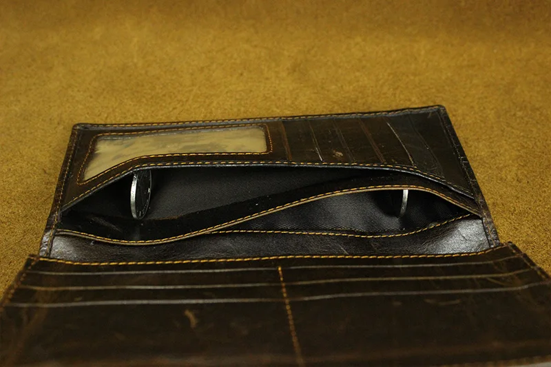 Брендовый изысканный Длинный кошелек из натуральной кожи двойной складной