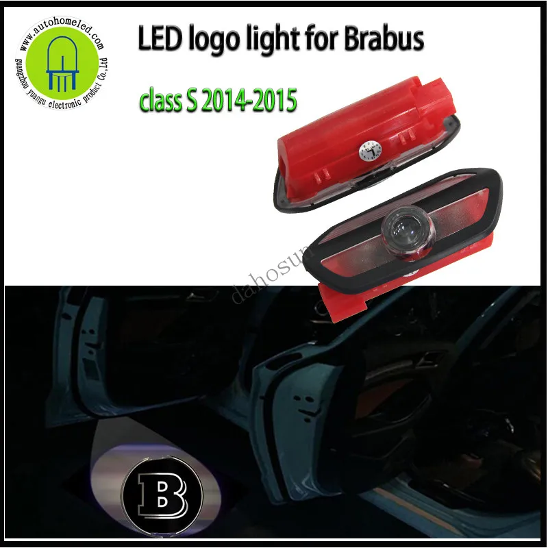 2 шт. X Автомобильный светодиодный светильник с логотипом для Benz Brabus Class S 2011-2013 E ML 2013 GL 2012 дверной лазерный проектор - Испускаемый цвет: S-2014-2015