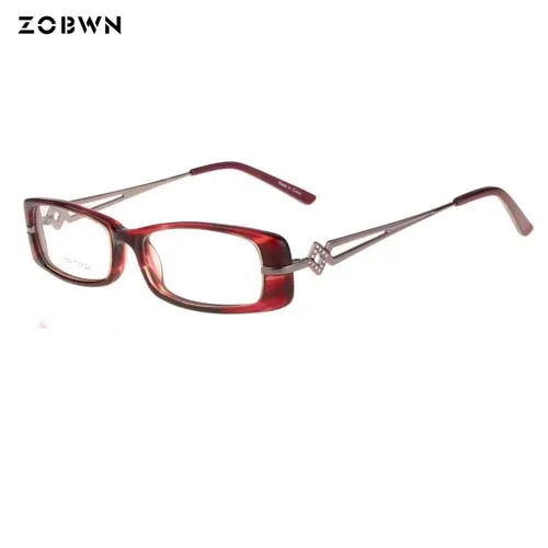 Лидер продаж женские Стекло es oculos de grau femininos солнцезащитные очки модные очки компьютерные очки можно чтения Стекло очки myopia оправа semale - Цвет оправы: ZB A001 C1 RED