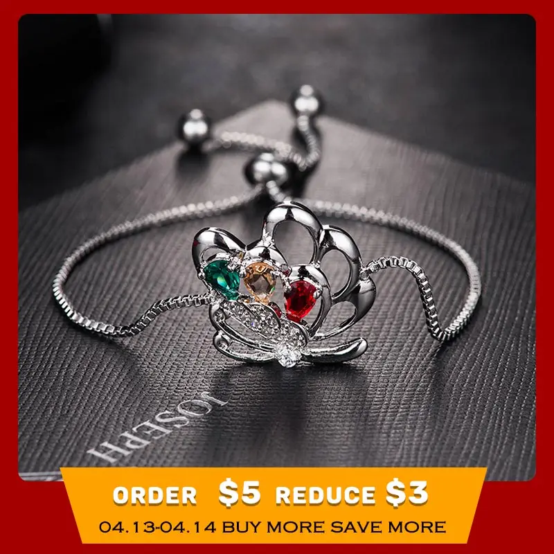 GUVIVI Модные браслеты с кристаллами CZ на цепочке для женщин и девочек, регулируемые бабочками, светодиодными импульсами, свадебными вечеринками. Подарок ювелирных изделий.