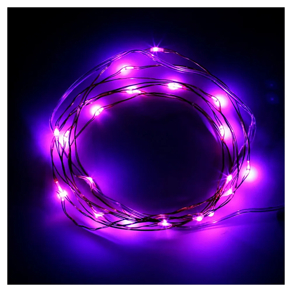 Абсолютно Новый светодиодный светильник на микро батарейках медный провод для