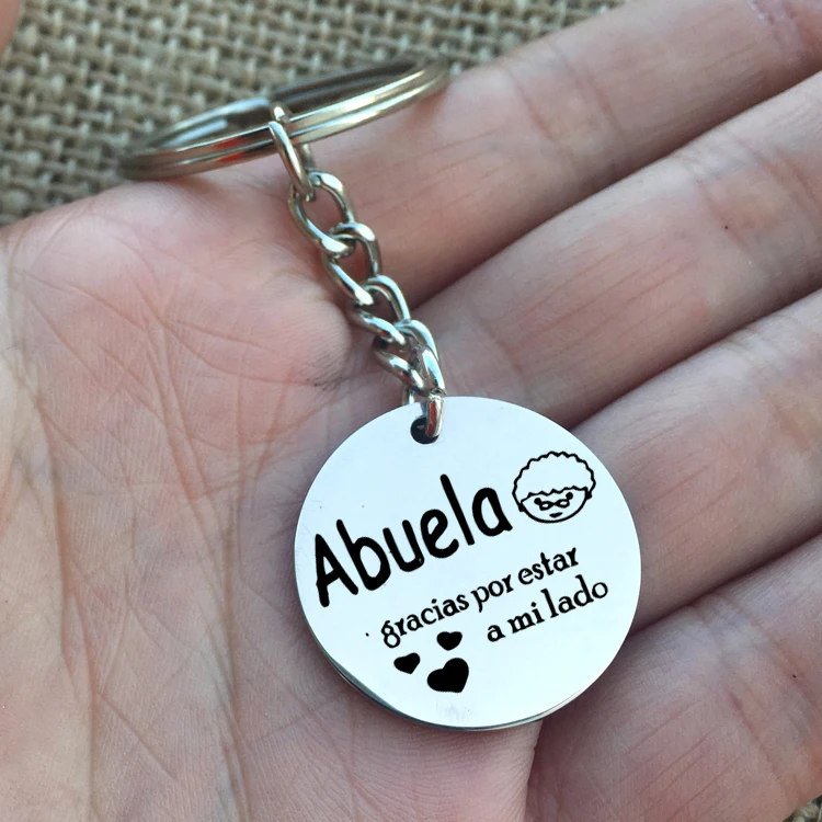 Para la mejor mama брелок из нержавеющей стали Te quiero Abuela Llavero День матери рождения женские