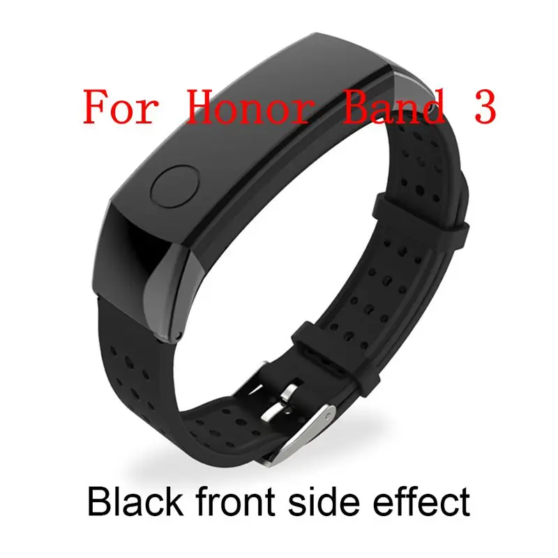 Ремешок Mijobs для huawei Honor Band 4, силиконовый браслет на запястье, Смарт-часы, ремешок для huawei Honor Band 3, аксессуары - Цвет: Black