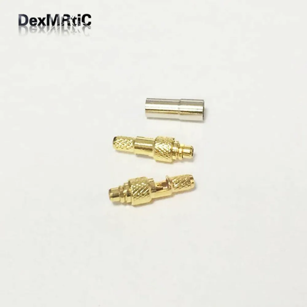 1 шт. новинка штекер MMCX RF Coax обжимной разъем для RG316 RG174 LMR100 прямой позолоченный