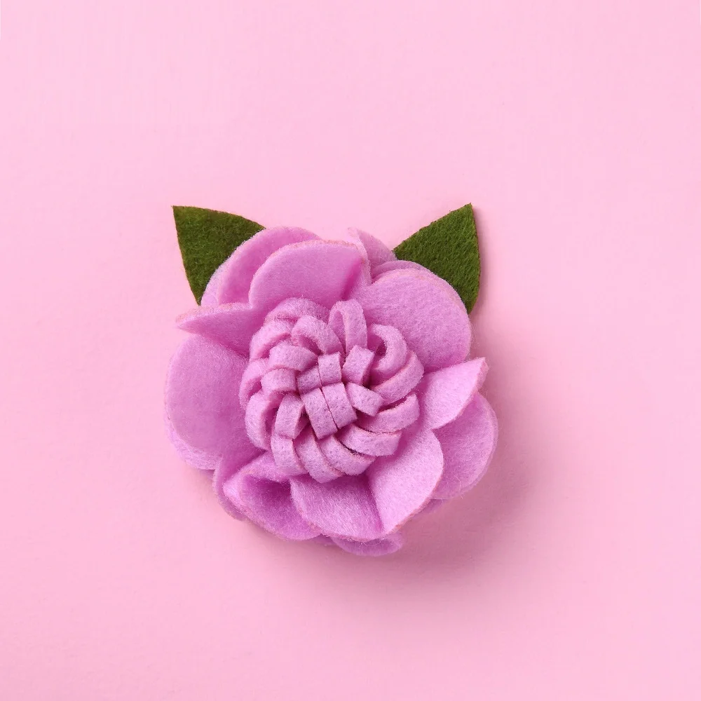 

20pcs ins Fashion Cute Rose Flower Hairpins Solid Felt Floral Hair Clips Princess Headwear Boutique Hair Accessories