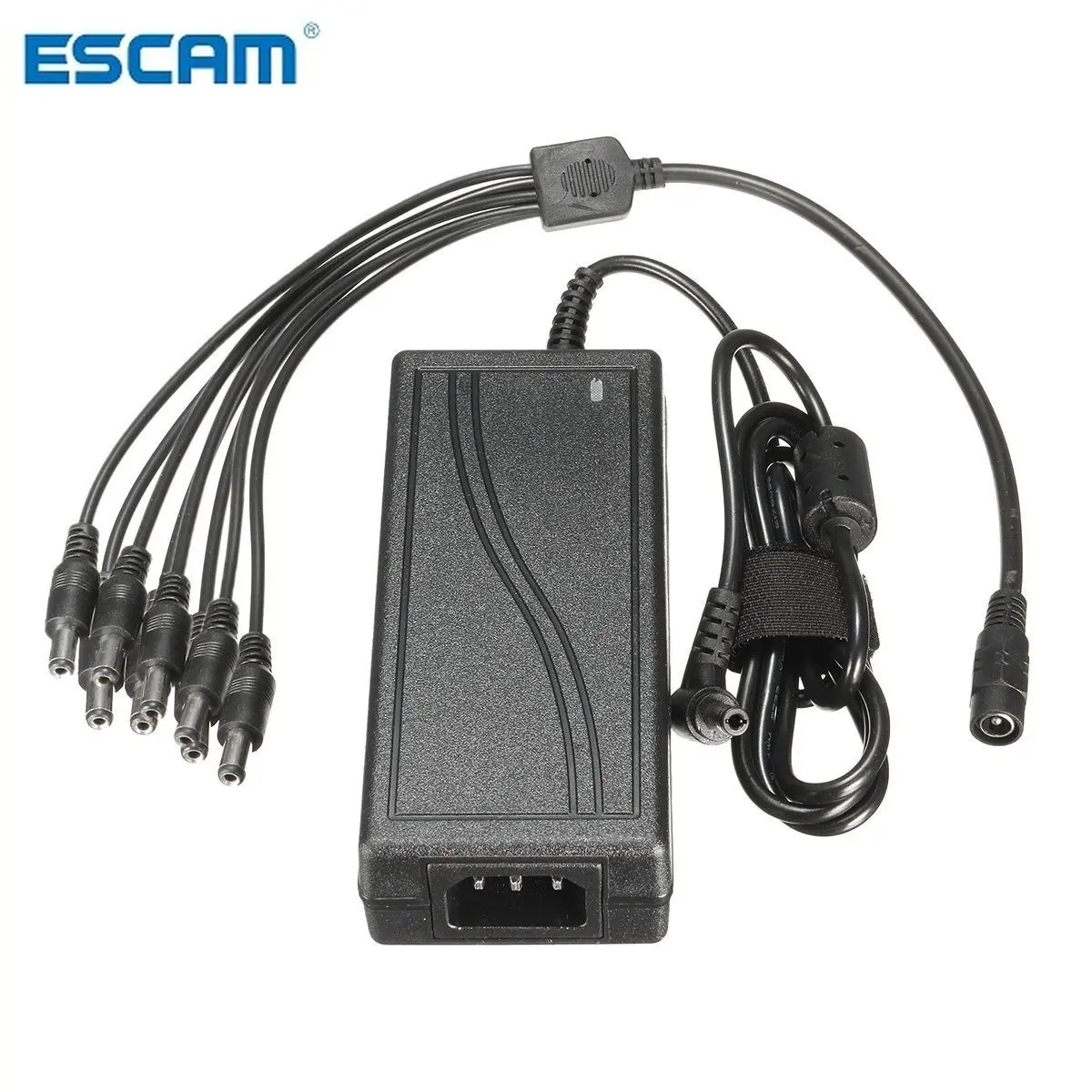 ESCAM DC 12V 5A монитор Мощность адаптер Питание + 8 способ разветвитель кабеля для