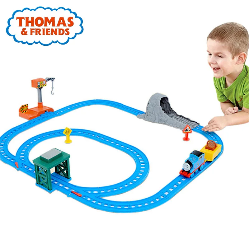 Электрический поезд Thomas& Friends серии карьерные шахты Приключения пластиковая дорожка для паровозика Thomas с подарочной коробкой на день рождения - Цвет: BGL98