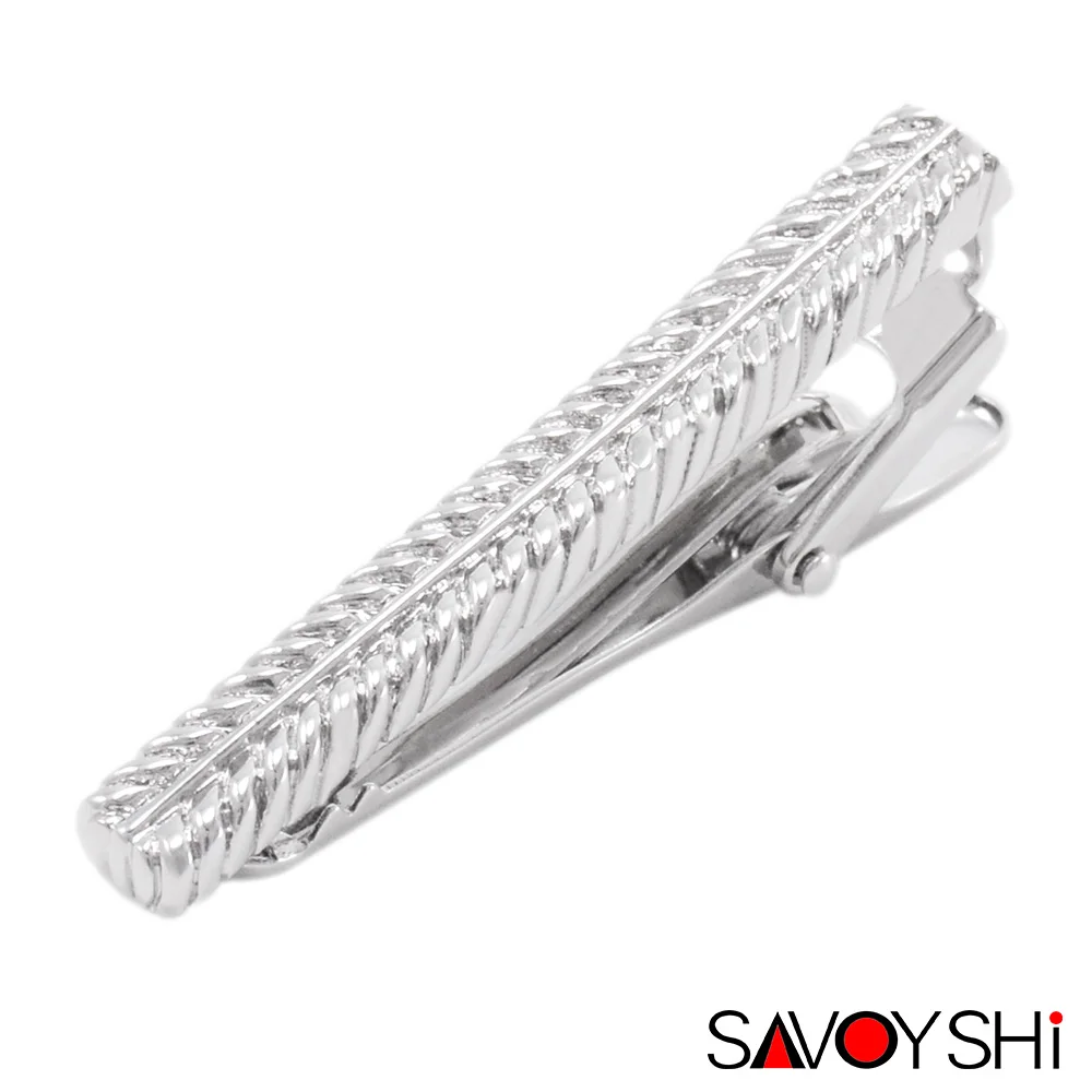 Высококачественный зажим для галстука SAVOYSHI с лазерной гравировкой модный стиль