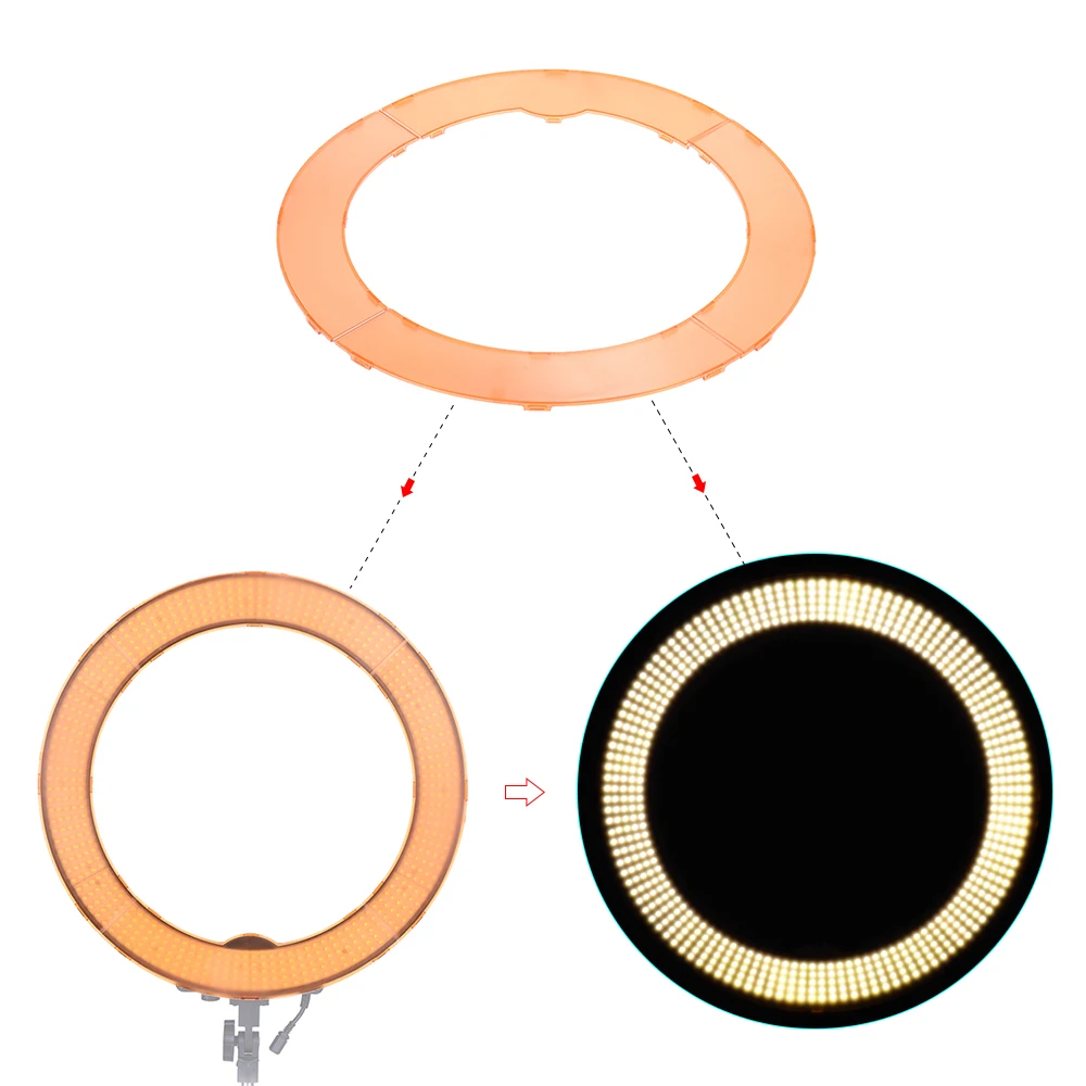 Оранжевый Комплект для вспышки Andoer Цветной фильтр кольцесветильник Neewer 600W5500K|filter