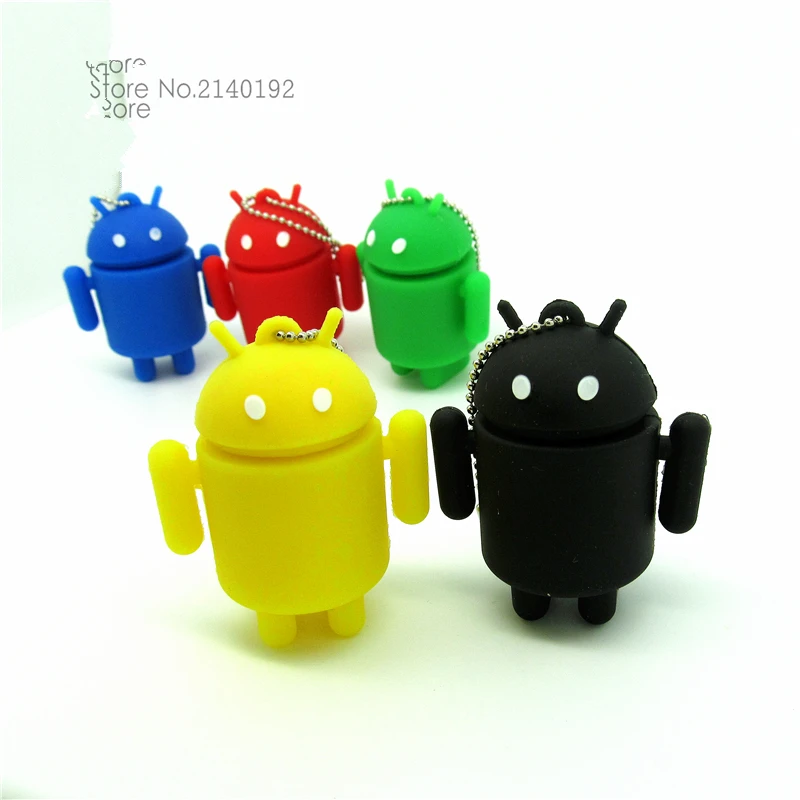 Новый дизайн мультяшный робот Android usb флэш-накопитель флешка 4 ГБ 8 16 32 Подарочный
