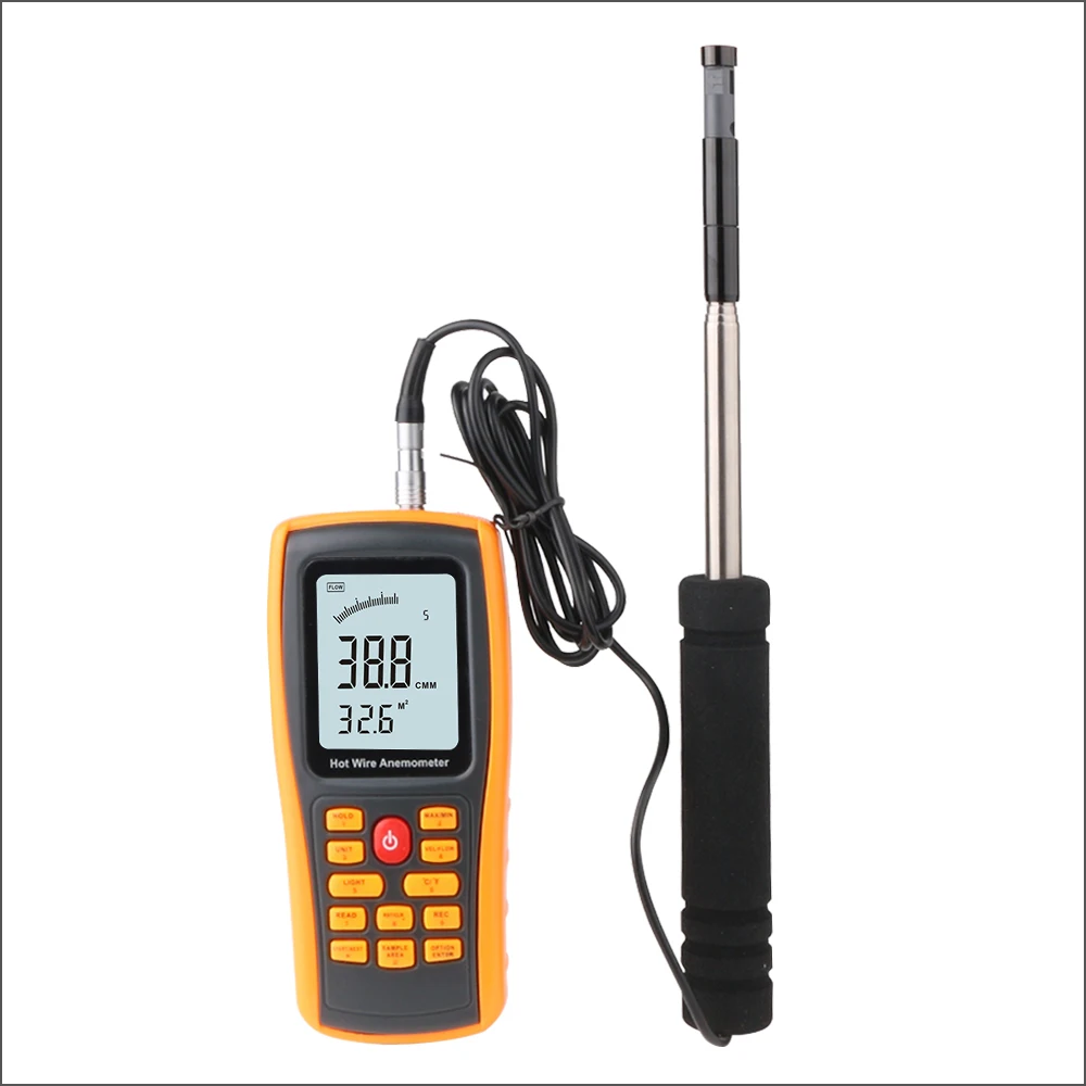 RZ Digital Anemometer Thermometer Wind Speed Meter Sensor 0~30ms Temperature USB Interface Measuring Tool GM8903 | Инструменты